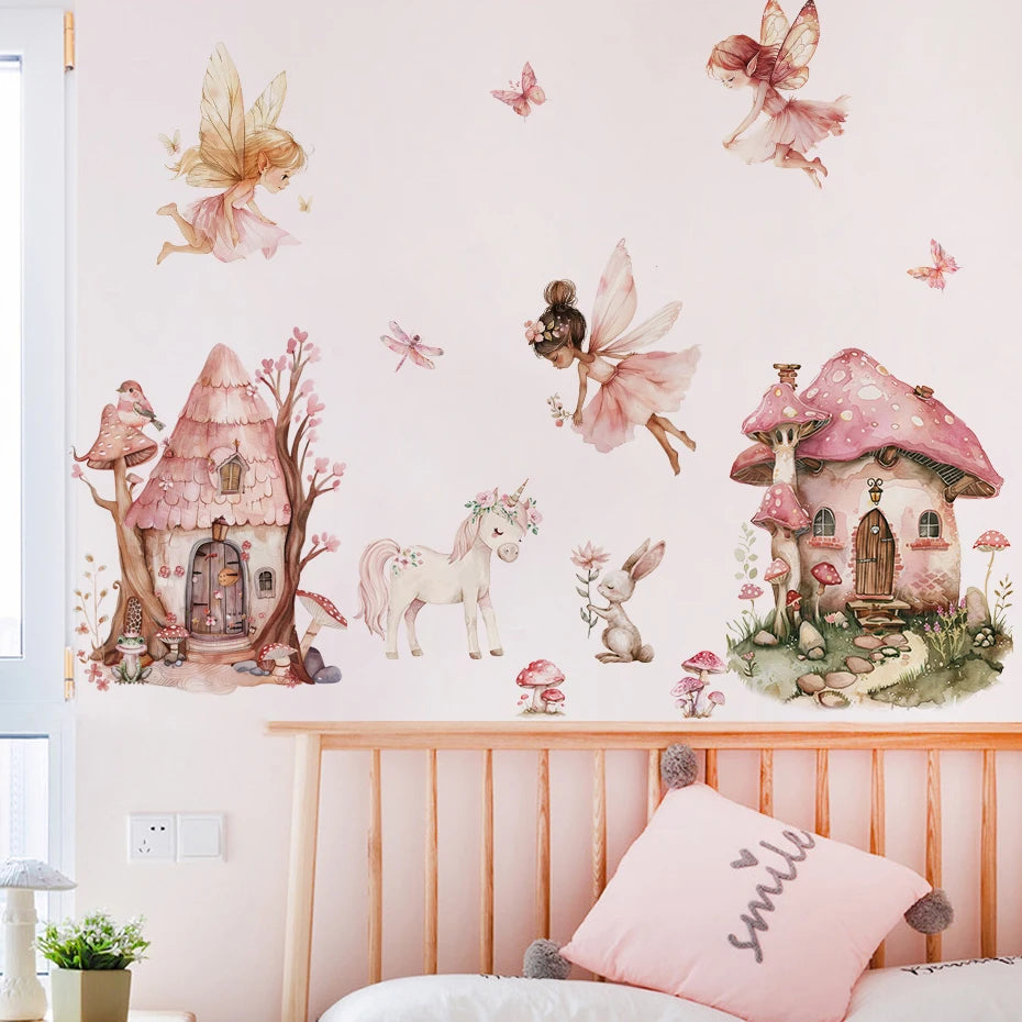 Watercolor Forest Animals Kids Wall Stickers