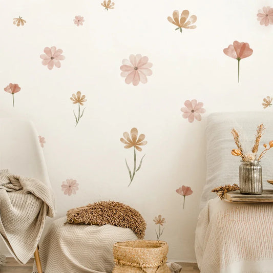 Boho Flowers Kids Wall Stickers