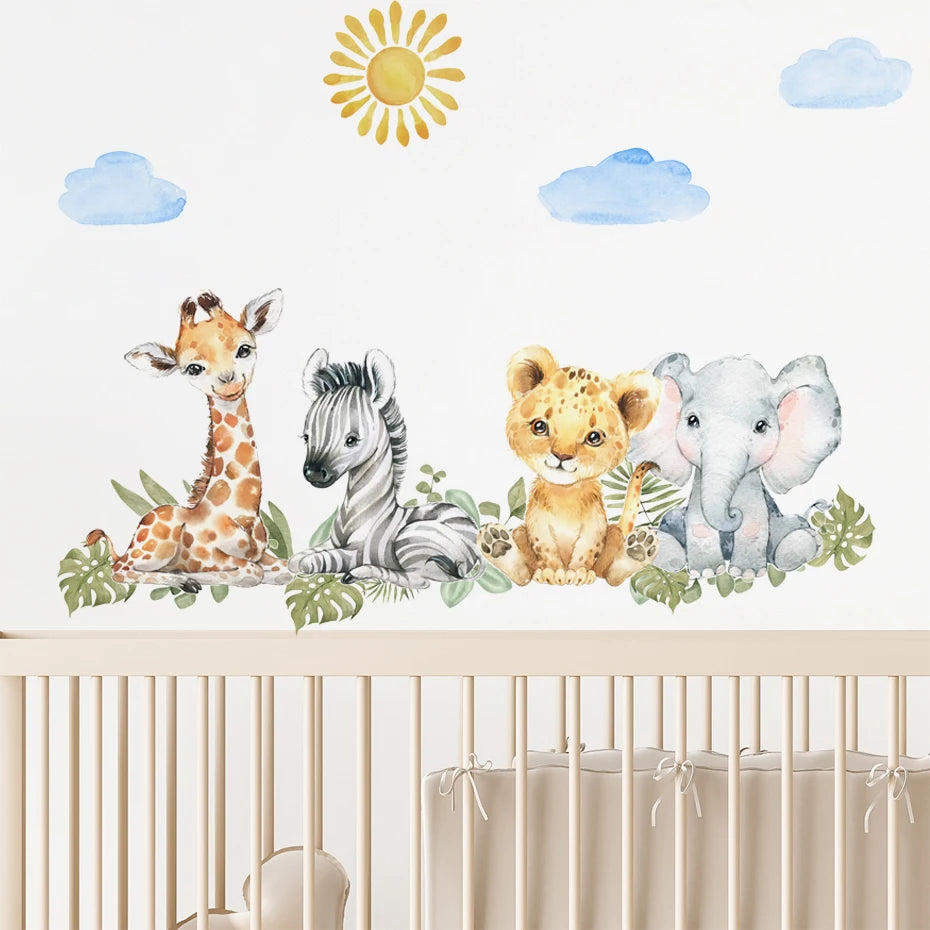 Jungle Africa Animals Kids Wall Stickers