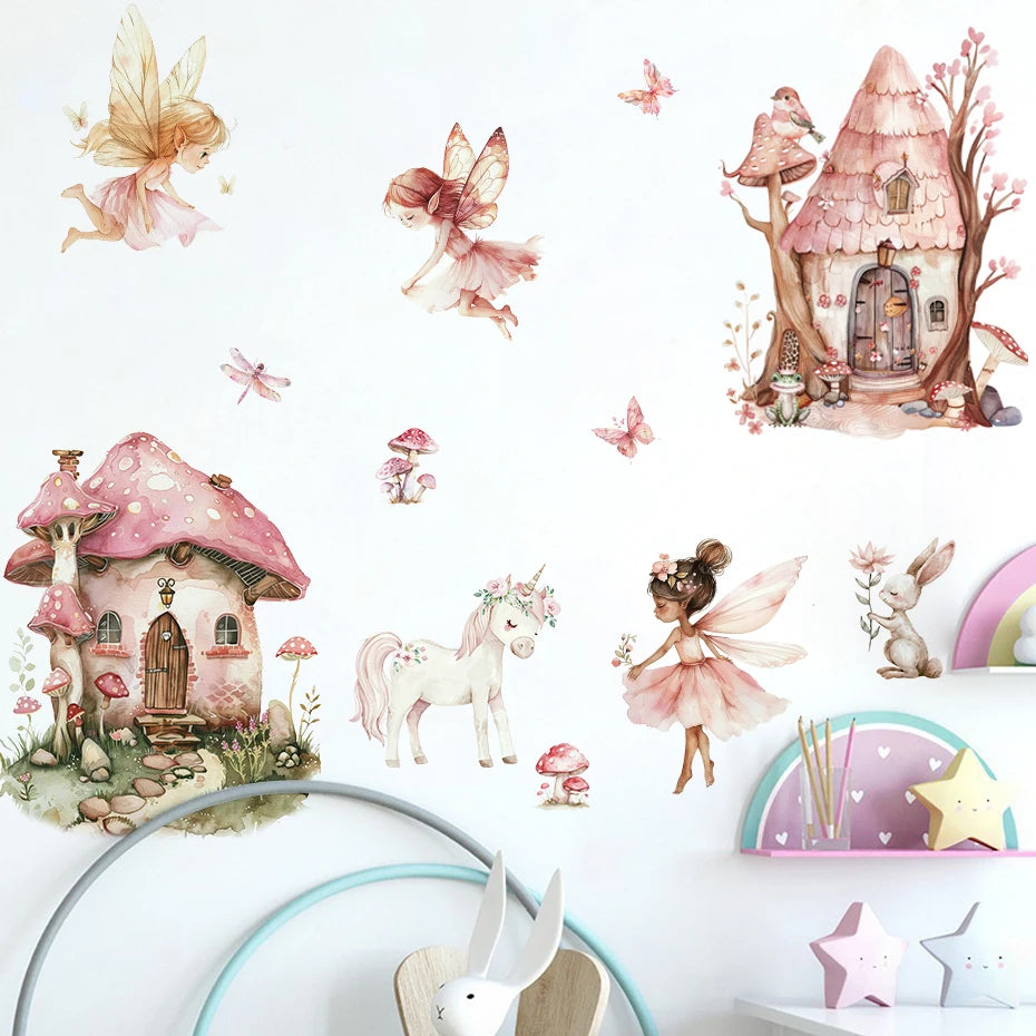 Watercolor Forest Animals Kids Wall Stickers
