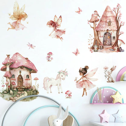 Watercolor Forest Animals Kids Wall Stickers