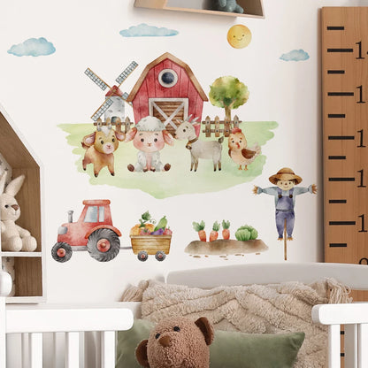 Chicken Sheep Tree Farm Kids Wall Stickers