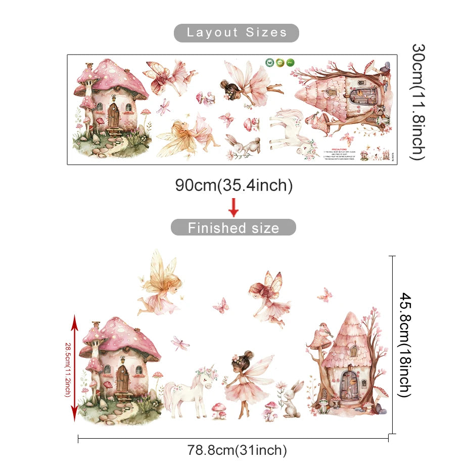 Watercolor Forest Animals Kids Wall Stickers