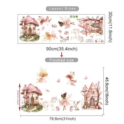 Watercolor Forest Animals Kids Wall Stickers