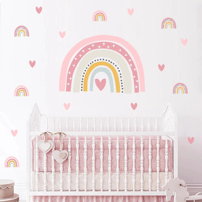 Rainbow, Sun, and Clouds Kids Wall Sticker