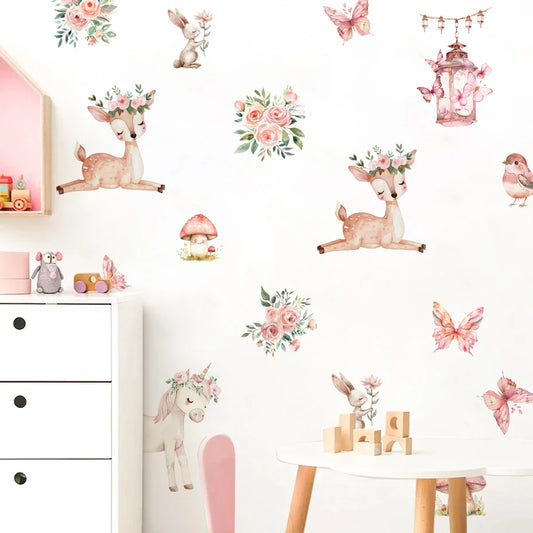 Deer House Elves Kids Wall Stickers