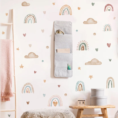 Rainbow, Sun, and Clouds Kids Wall Sticker