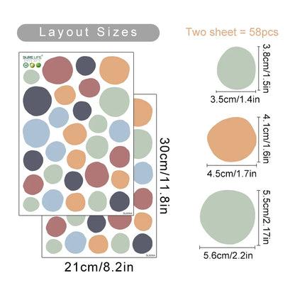 Colorful Polka Dot Kids Wall Stickers