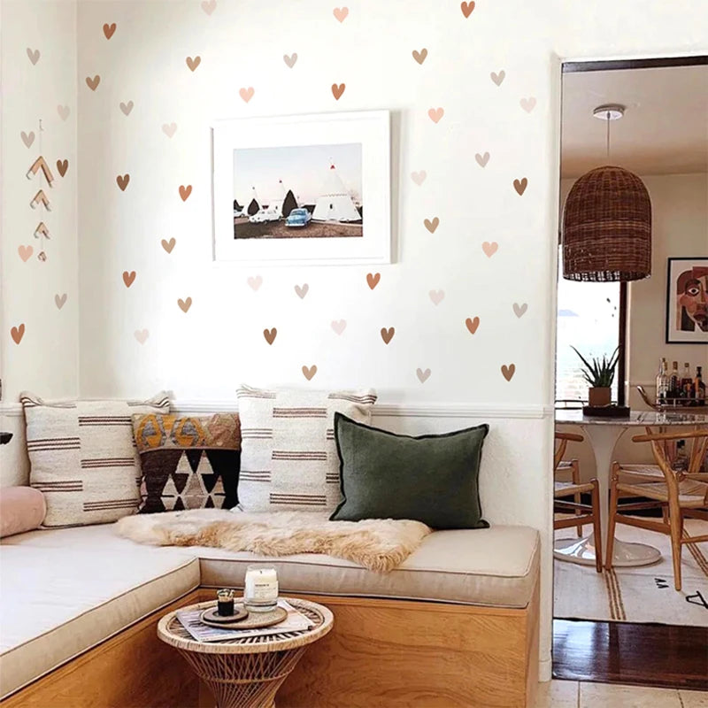 Boho Hearts Kids Wall Stickers