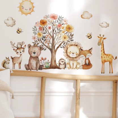 Cartoon Cute Animal Kids Wall Stickers