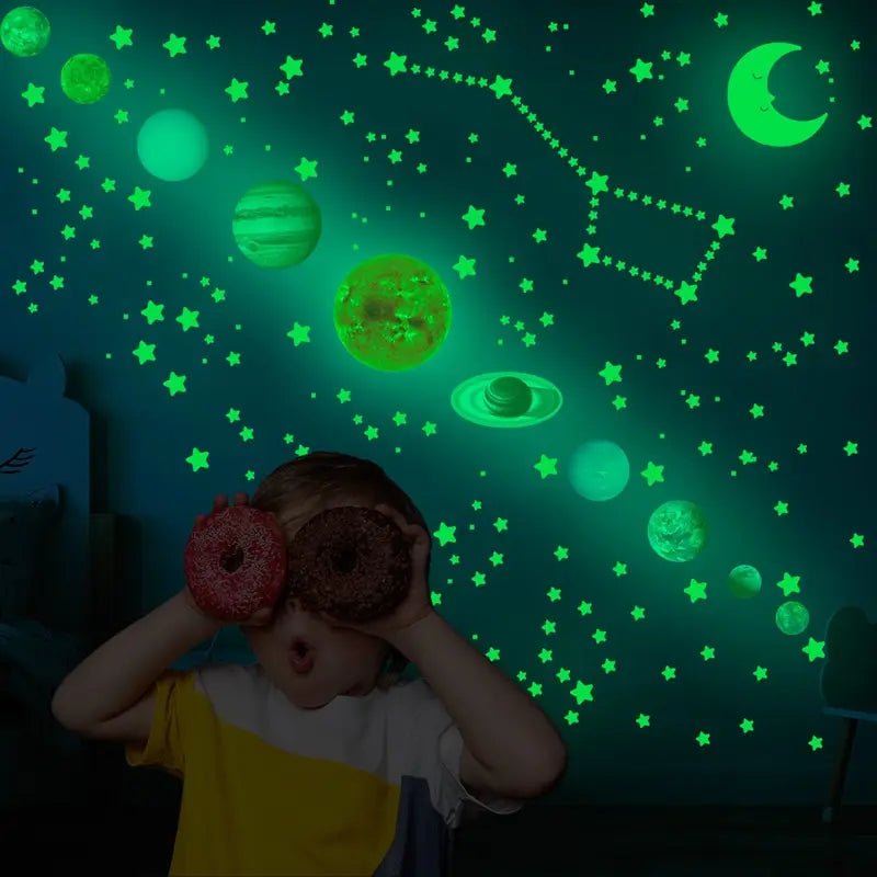 Nine Planets Luminous Kids Wall Stickers