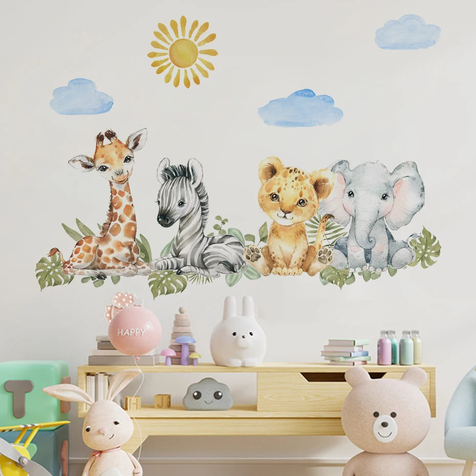 Jungle Africa Animals Kids Wall Stickers
