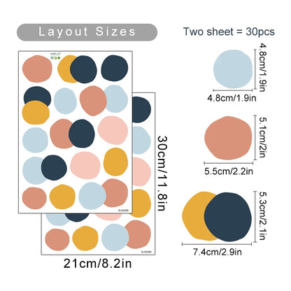 Colorful Polka Dot Kids Wall Stickers
