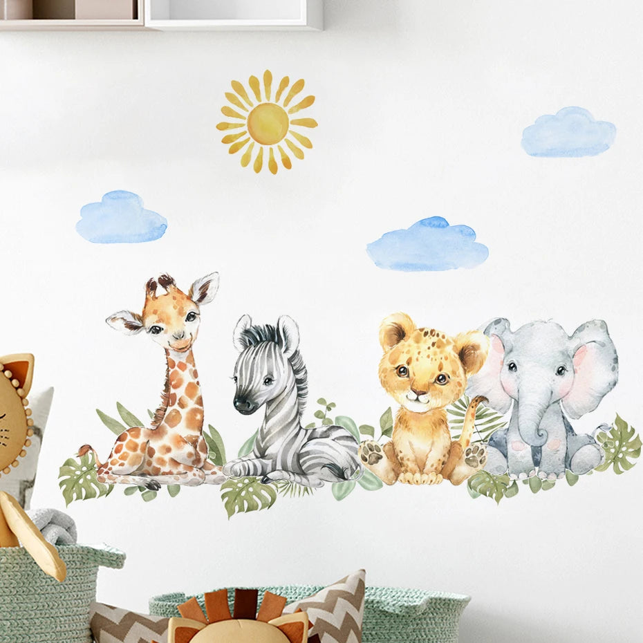 Jungle Africa Animals Kids Wall Stickers