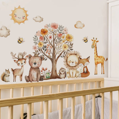 Cartoon Cute Animal Kids Wall Stickers