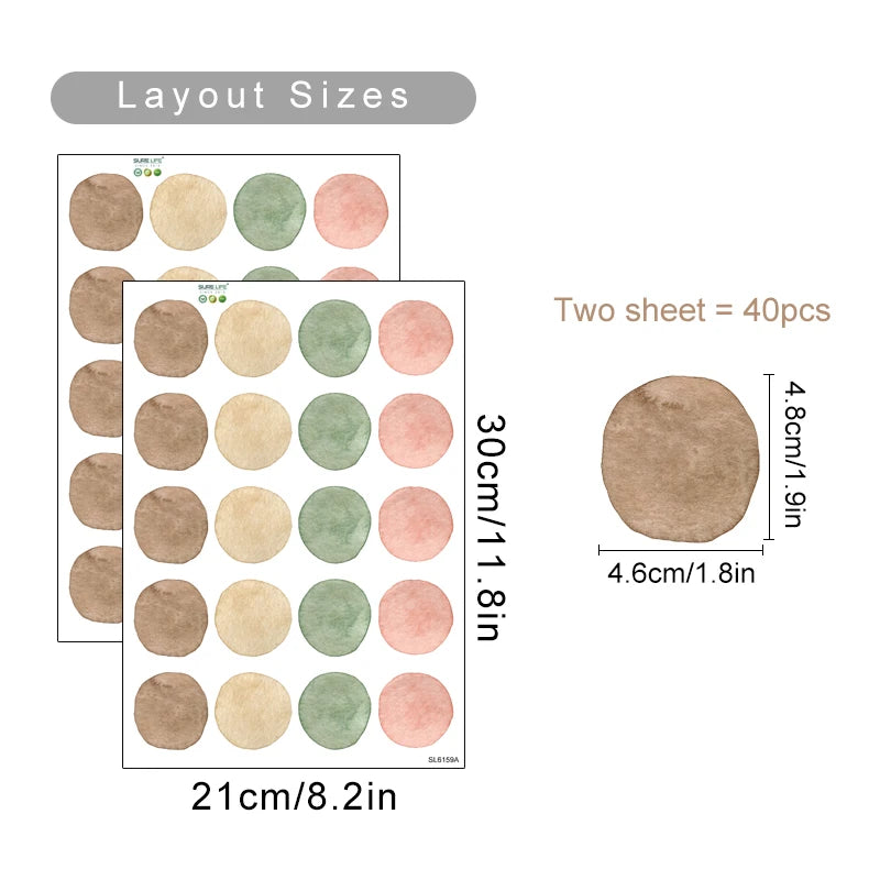 Colorful Polka Dot Kids Wall Stickers