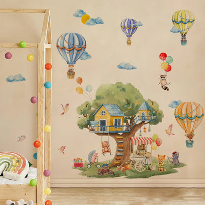 Tree & Balloon Animals Kids Wall Stickers