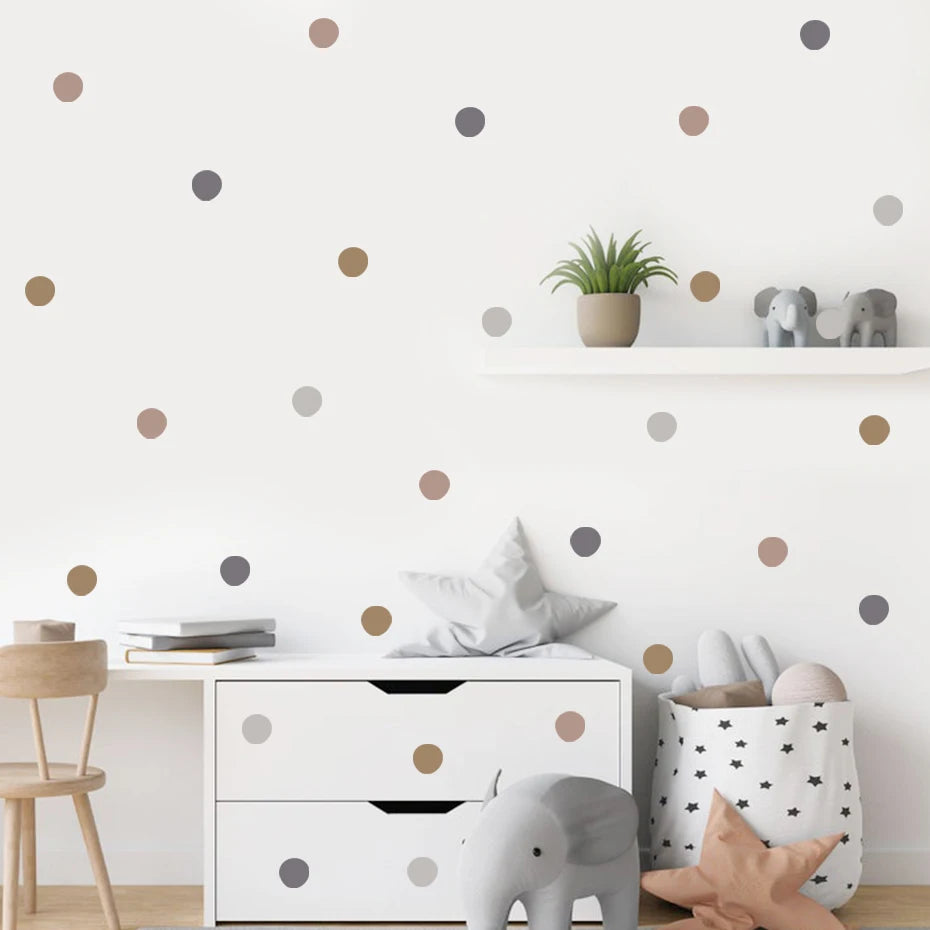 Colorful Polka Dot Kids Wall Stickers