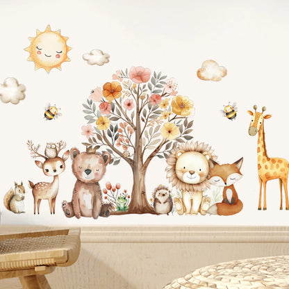 Cartoon Cute Animal Kids Wall Stickers