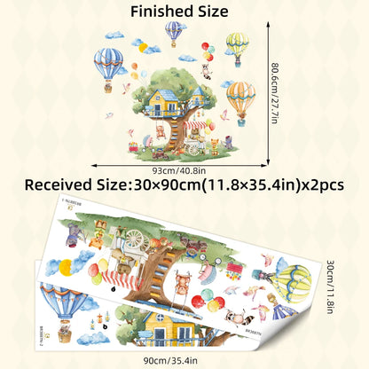 Tree & Balloon Animals Kids Wall Stickers