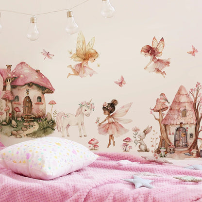 Watercolor Forest Animals Kids Wall Stickers